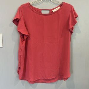 Loft pink blouse size large
